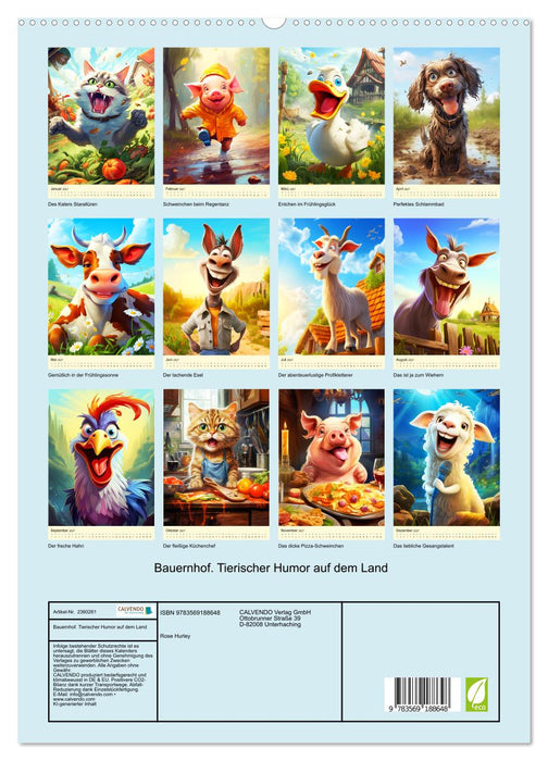Bauernhof. Tierischer Humor auf dem Land (CALVENDO Premium Wandkalender 2027)