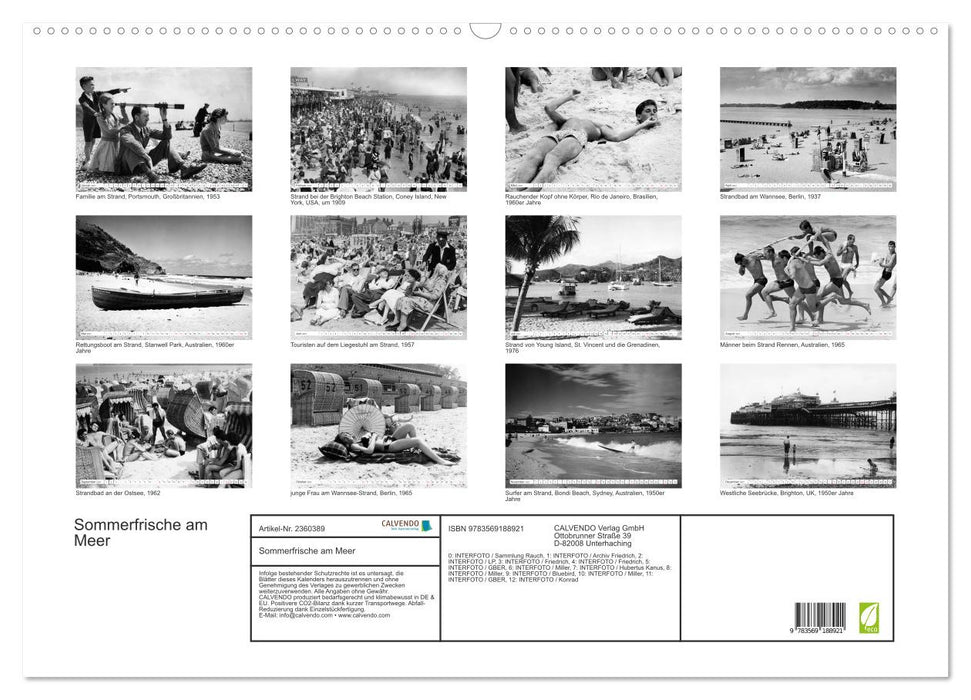 Sommerfrische am Meer (CALVENDO Wandkalender 2027)