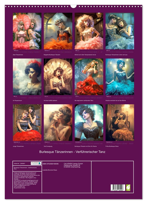 Burlesque Tänzerinnen - Verführerischer Tanz (CALVENDO Wandkalender 2027)