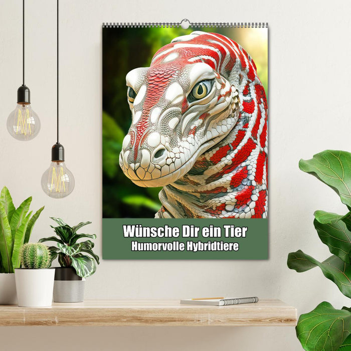 Wünsche Dir ein Tier – Humorvolle Hybridtiere (CALVENDO Wandkalender 2027)