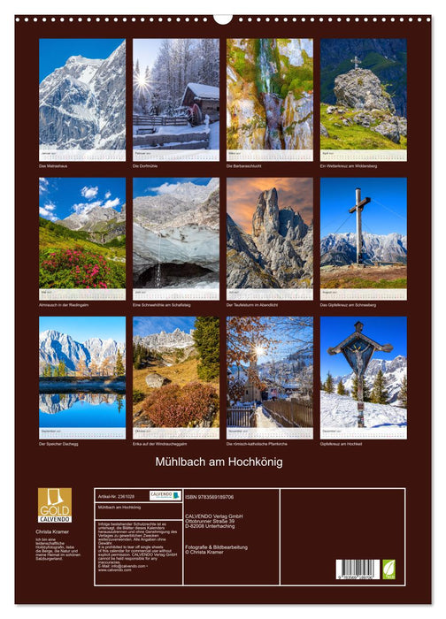 Mühlbach am Hochkönig (CALVENDO Wandkalender 2027)