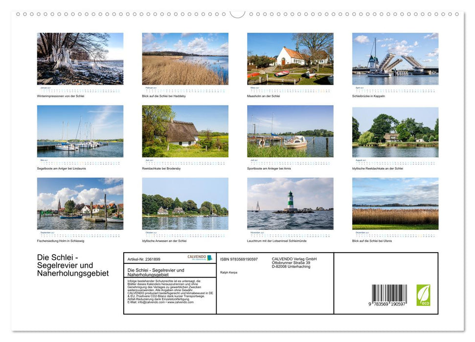 Die Schlei - Segelrevier und Naherholungsgebiet (CALVENDO Premium Wandkalender 2027)