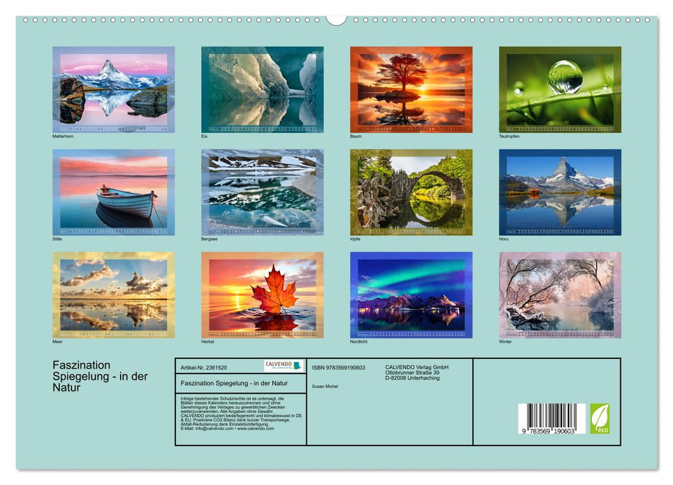 Faszination Spiegelung - in der Natur (CALVENDO Premium Wandkalender 2027)