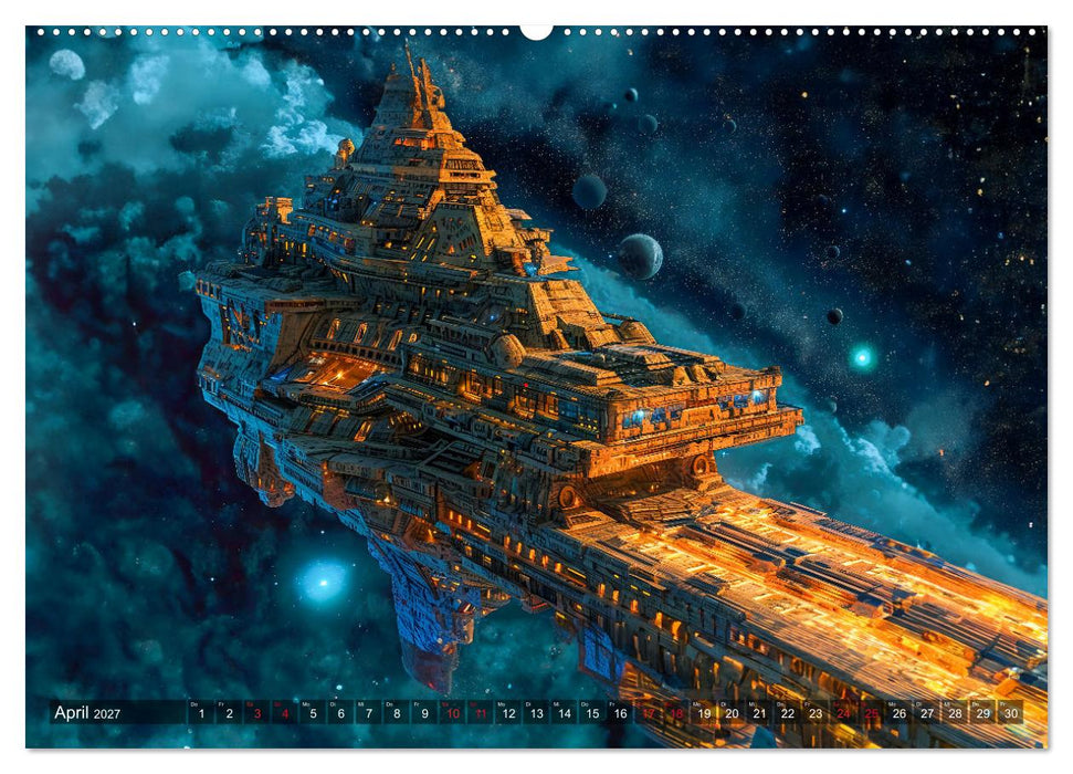 Raumschiffe - Im Universum durch Raum und Zeit (CALVENDO Wandkalender 2027)