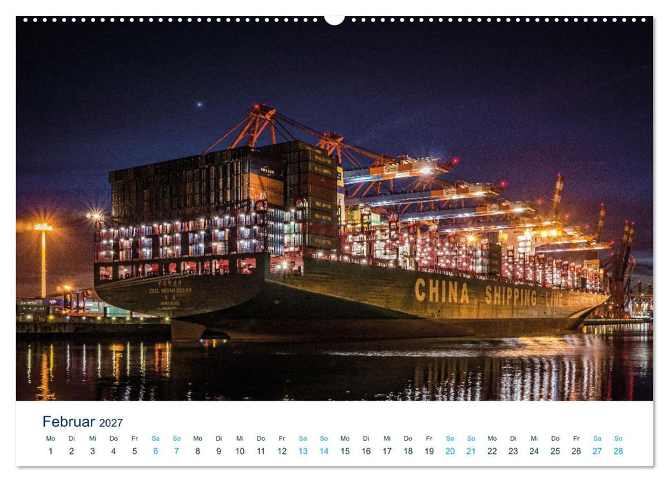Schiffe gucken im Hamburger Hafen (CALVENDO Wandkalender 2027)