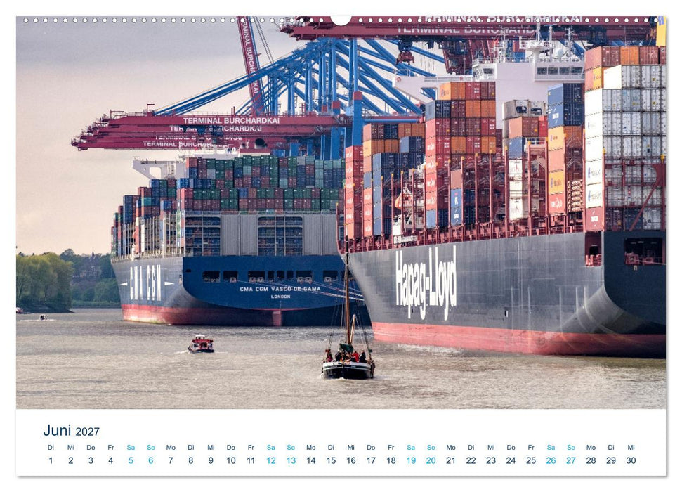 Schiffe gucken im Hamburger Hafen (CALVENDO Wandkalender 2027)