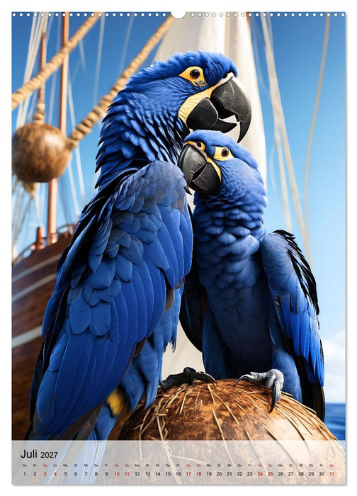Die exotische Welt der Papageien (CALVENDO Premium Wandkalender 2027)