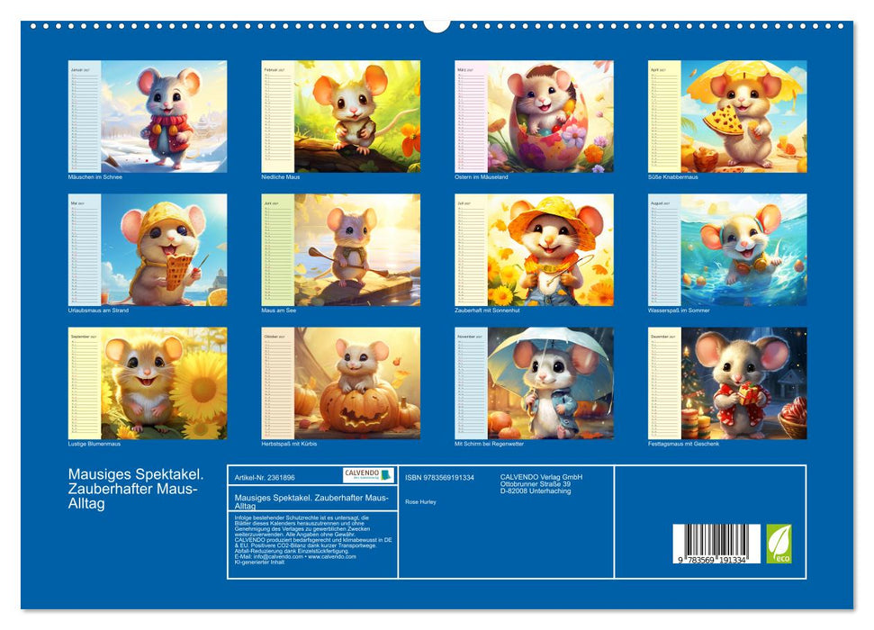 Mausiges Spektakel. Zauberhafter Maus-Alltag (CALVENDO Premium Wandkalender 2027)