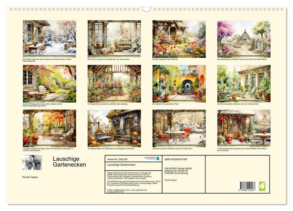 Lauschige Gartenecken (CALVENDO Wandkalender 2027)