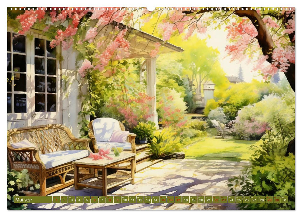Lauschige Gartenecken (CALVENDO Wandkalender 2027)