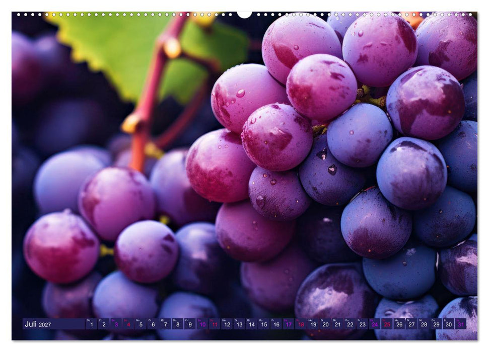 BLAU - Gemüse und Obst - Farbexplosion (CALVENDO Premium Wandkalender 2027)