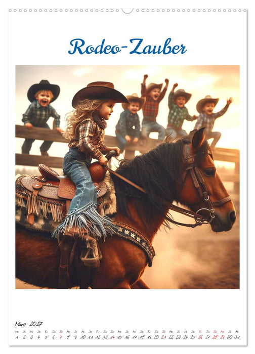 Wild-West Family - Yee-haw! Künstliche Impressionen: Ein Jahr im Wilden Westen (CALVENDO Wandkalender 2027)