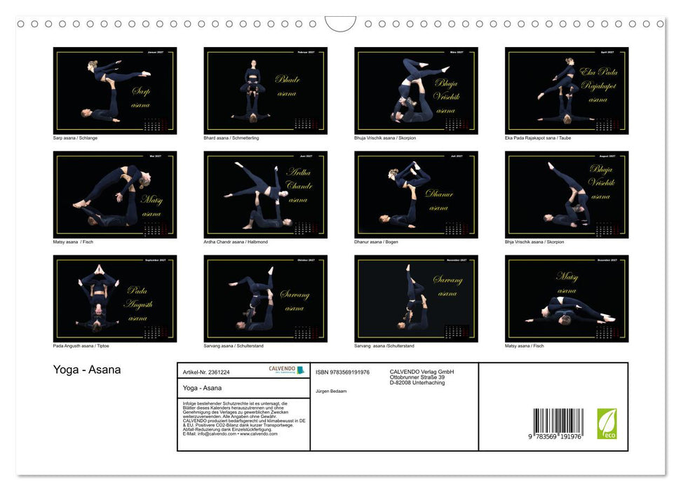 Yoga - Asana (CALVENDO Wandkalender 2027)