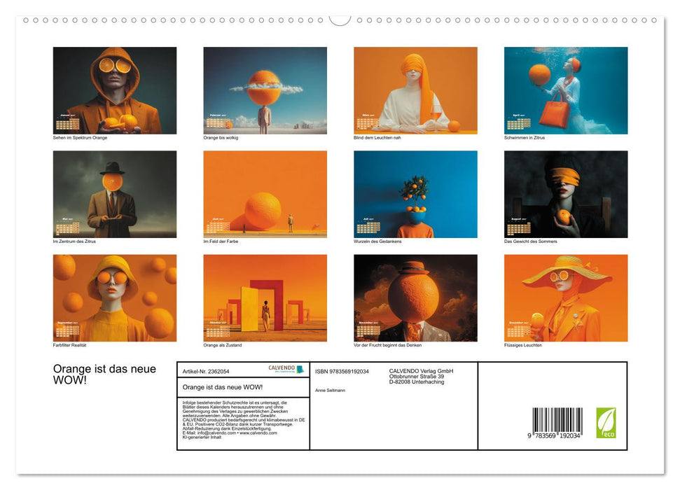 Orange ist das neue WOW! (CALVENDO Premium Wandkalender 2027)