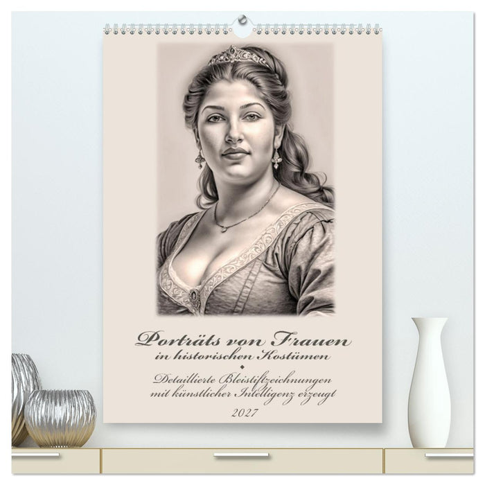 Porträts von Frauen in historischen Kostümen (CALVENDO Premium Wandkalender 2027)