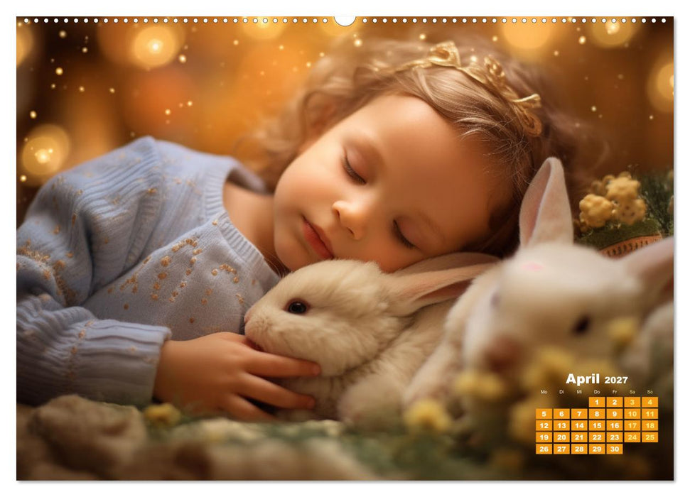 Kleine Schlummerparade: Babys und ihre kuscheligen Tierfreunde (CALVENDO Wandkalender 2027)
