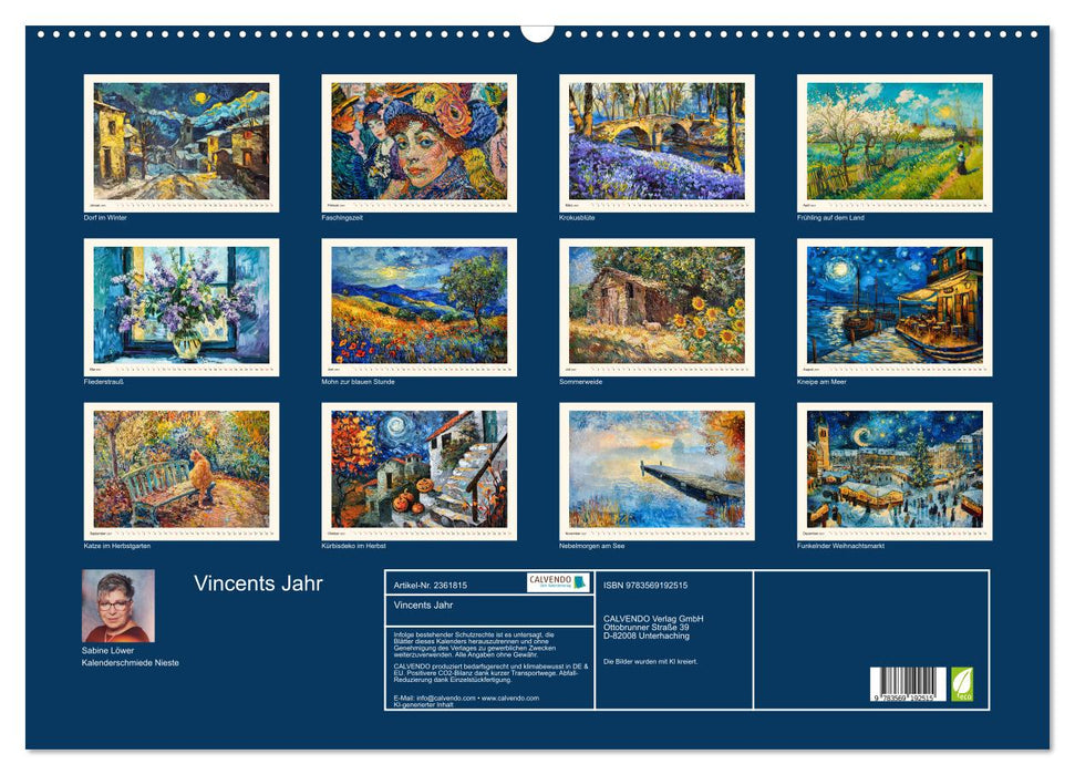 Vincents Jahr (CALVENDO Wandkalender 2027)
