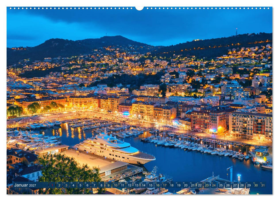 Lebendige Cote d'Azur: Die azurblaue Küste (CALVENDO Wandkalender 2027)