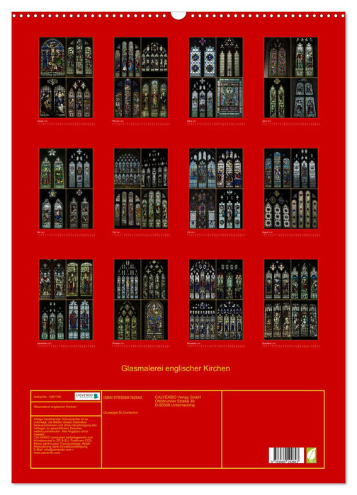 Glasmalerei englischer Kirchen (CALVENDO Wandkalender 2027)