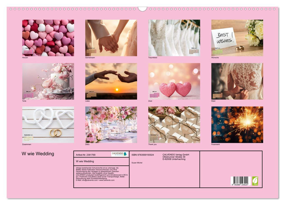 W wie Wedding (CALVENDO Wandkalender 2027)