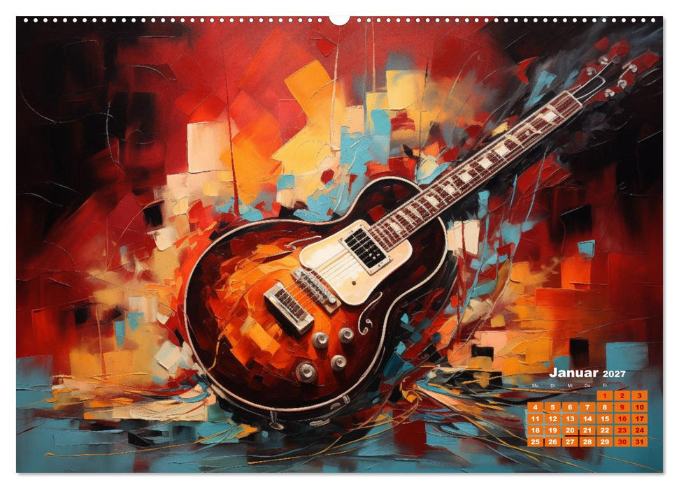 Sechs Saiten, Zwölf Monate - Der Gitarrenkalender (CALVENDO Premium Wandkalender 2027)