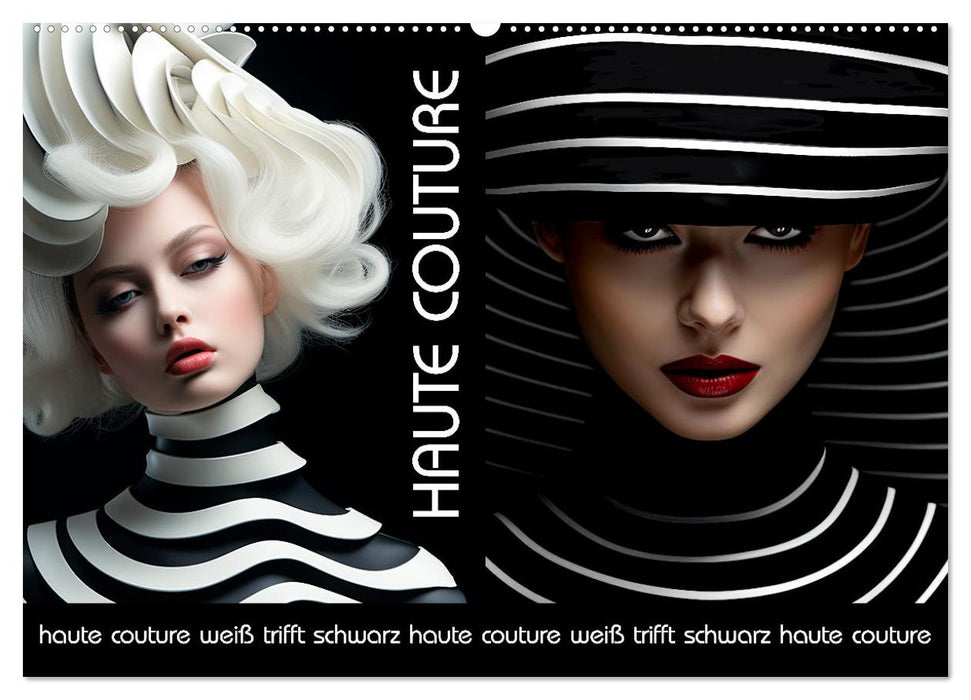 Haute Couture - Weiß trifft Schwarz (CALVENDO Wandkalender 2027)