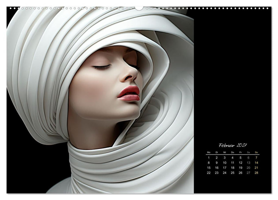 Haute Couture - Weiß trifft Schwarz (CALVENDO Wandkalender 2027)