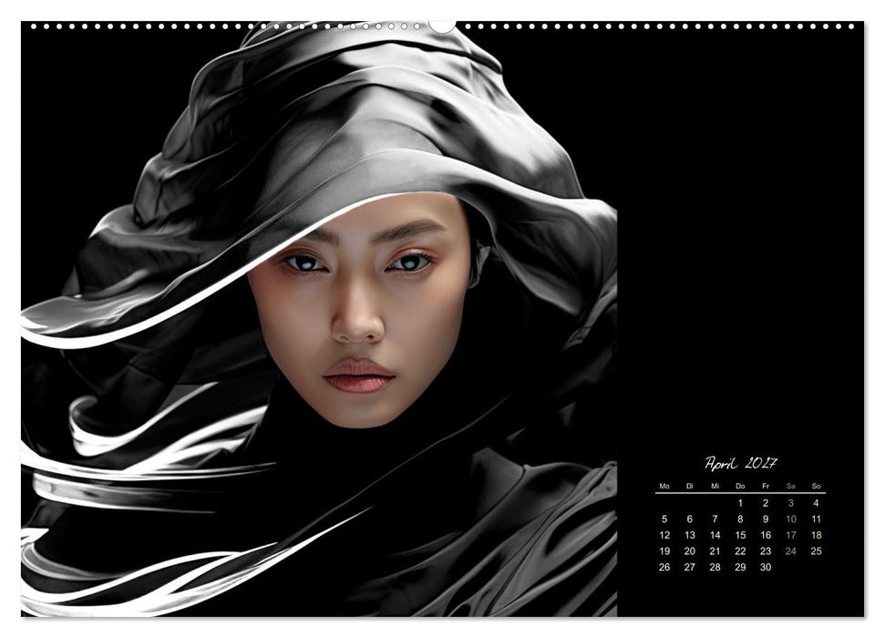 Haute Couture - Weiß trifft Schwarz (CALVENDO Wandkalender 2027)