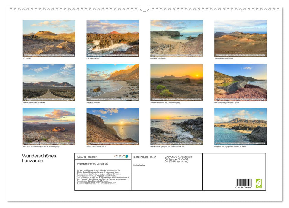 Wunderschönes Lanzarote (CALVENDO Wandkalender 2027)