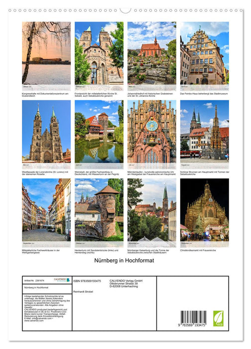 Nürnberg in Hochformat (CALVENDO Premium Wandkalender 2027)