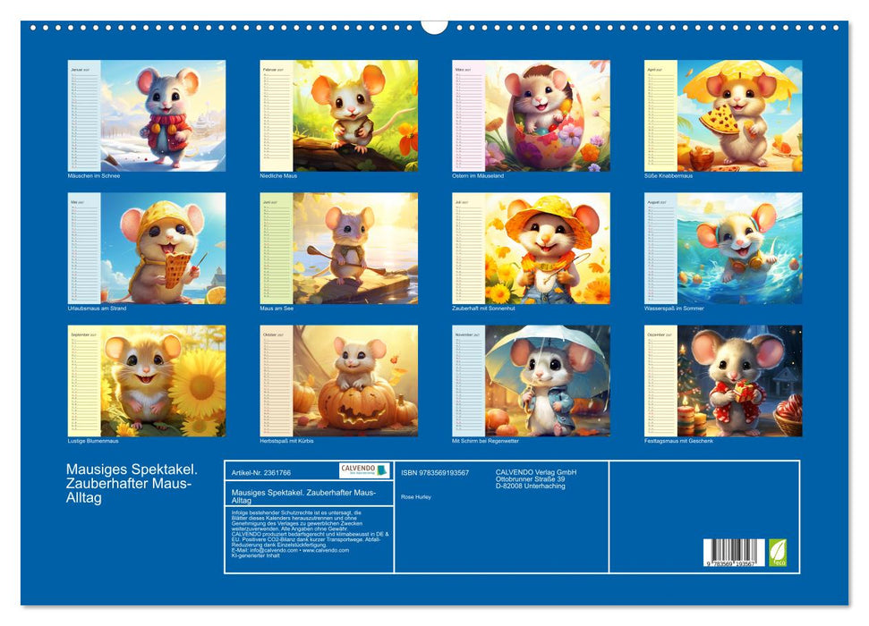Mausiges Spektakel. Zauberhafter Maus-Alltag (CALVENDO Wandkalender 2027)