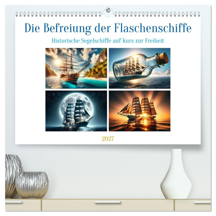 Die Befreiung der Flaschenschiffe - Historische Segelschiffe (CALVENDO Premium Wandkalender 2027)