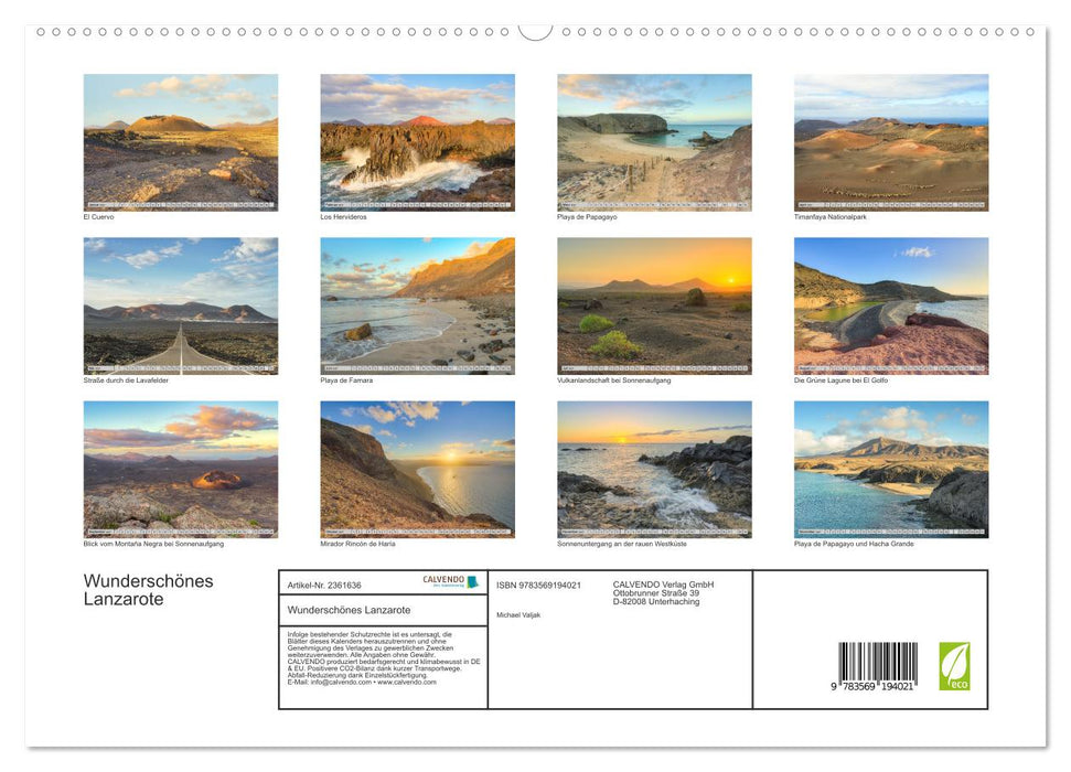 Wunderschönes Lanzarote (CALVENDO Premium Wandkalender 2027)