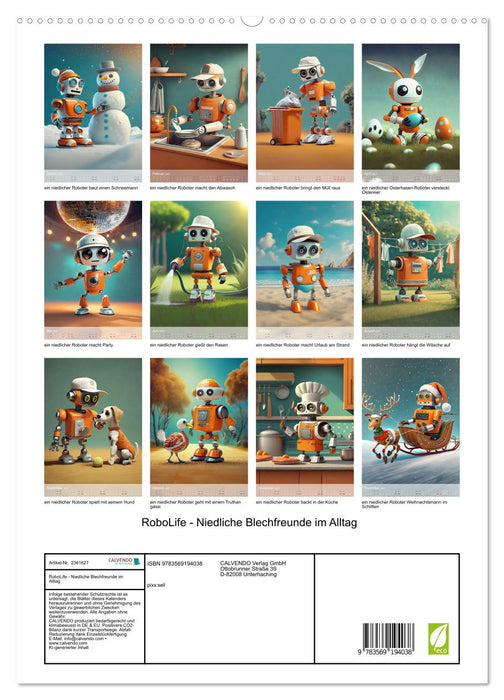 RoboLife - Niedliche Blechfreunde im Alltag (CALVENDO Premium Wandkalender 2027)