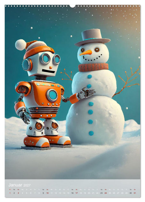 RoboLife - Niedliche Blechfreunde im Alltag (CALVENDO Premium Wandkalender 2027)