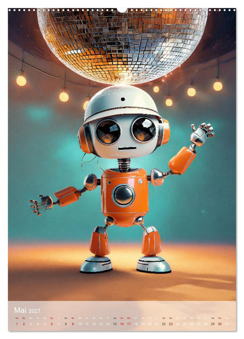 RoboLife - Niedliche Blechfreunde im Alltag (CALVENDO Premium Wandkalender 2027)
