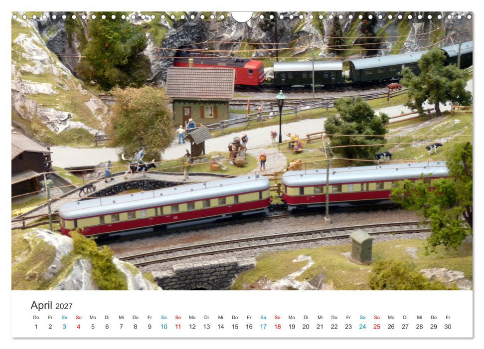 Bahn-Nostalgie im Modell (CALVENDO Wandkalender 2027)