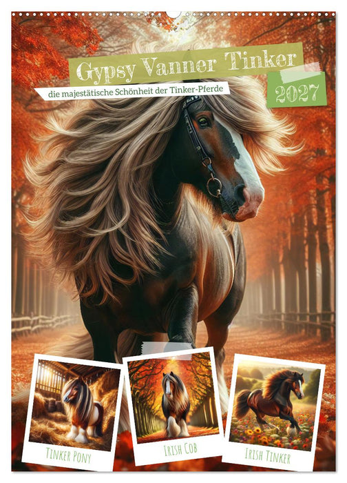 Gypsy Vanner Tinker - die majestätische Schönheit der Tinker-Pferde (CALVENDO Wandkalender 2027)