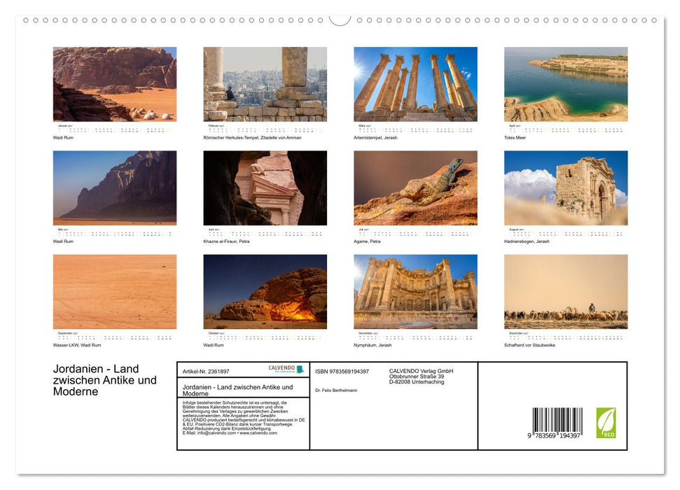 Jordanien - Land zwischen Antike und Moderne (CALVENDO Premium Wandkalender 2027)