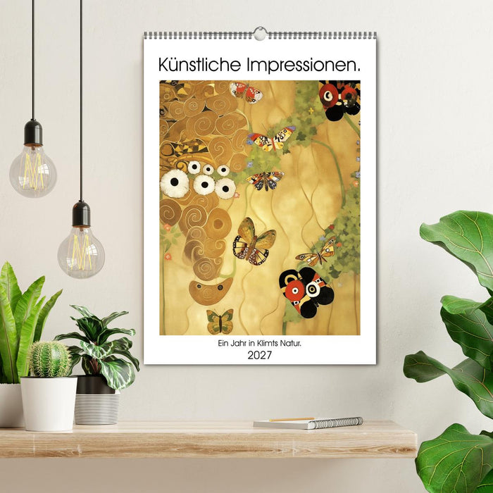 Künstliche Impressionen. Ein Jahr in Klimts Natur. (CALVENDO Wandkalender 2027)