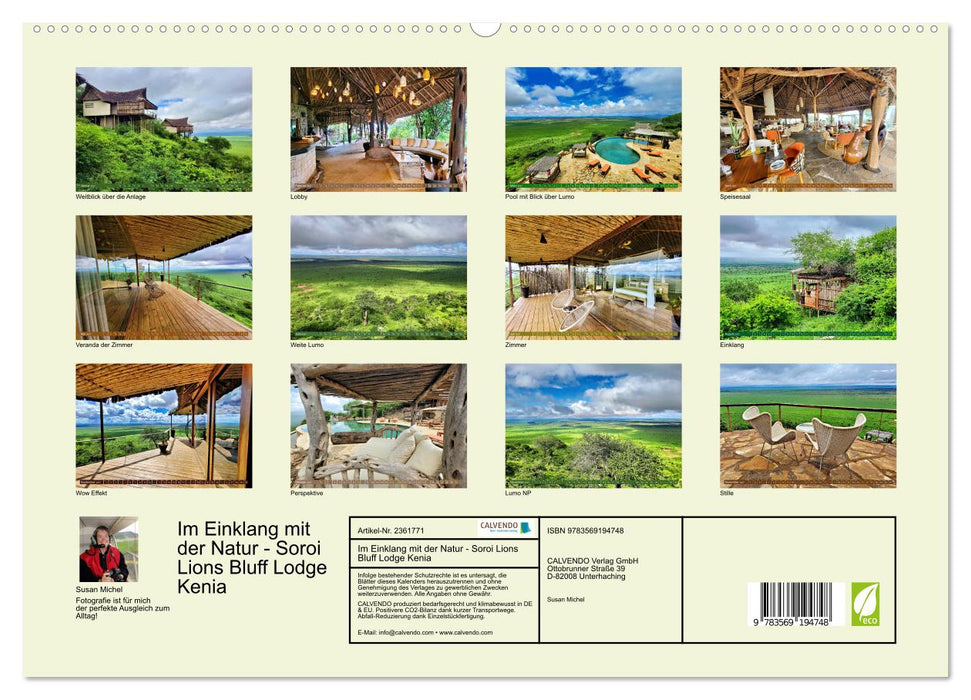 Im Einklang mit der Natur - Soroi Lions Bluff Lodge Kenia (CALVENDO Premium Wandkalender 2027)