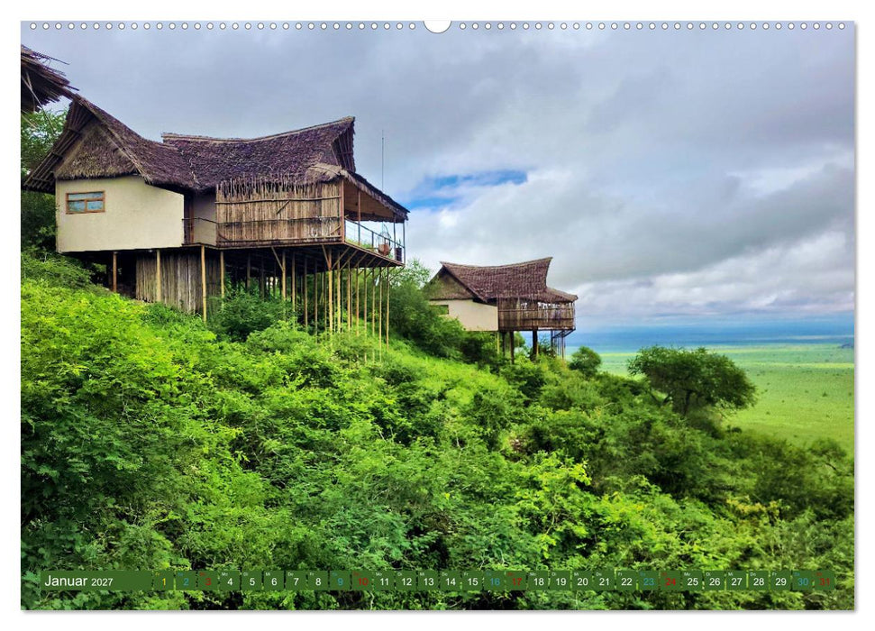 Im Einklang mit der Natur - Soroi Lions Bluff Lodge Kenia (CALVENDO Premium Wandkalender 2027)