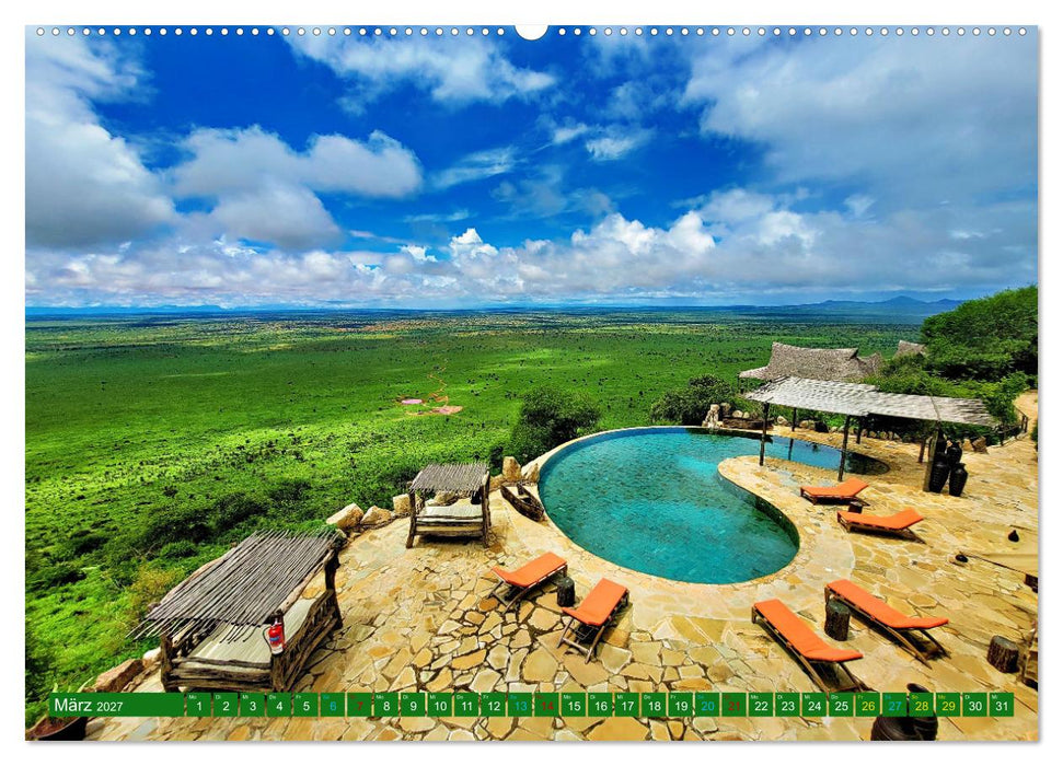 Im Einklang mit der Natur - Soroi Lions Bluff Lodge Kenia (CALVENDO Premium Wandkalender 2027)