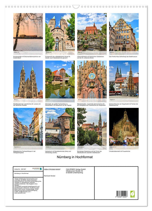 Nürnberg in Hochformat (CALVENDO Wandkalender 2027)