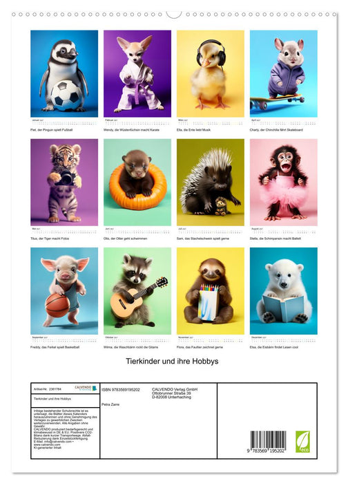 Tierkinder und ihre Hobbys (CALVENDO Premium Wandkalender 2027)