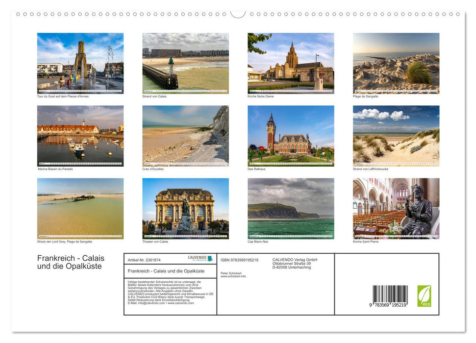 Frankreich - Calais und die Opalküste (CALVENDO Premium Wandkalender 2027)