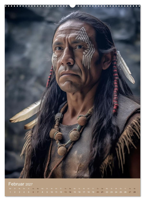 Schamanische Seelen: Mystische Indianerportraits (CALVENDO Premium Wandkalender 2027)