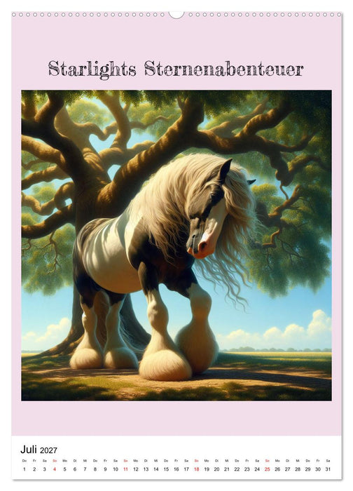 Tinker Ponys - Magische Momente, Gypsy Vanner für Mädchen (CALVENDO Premium Wandkalender 2027)
