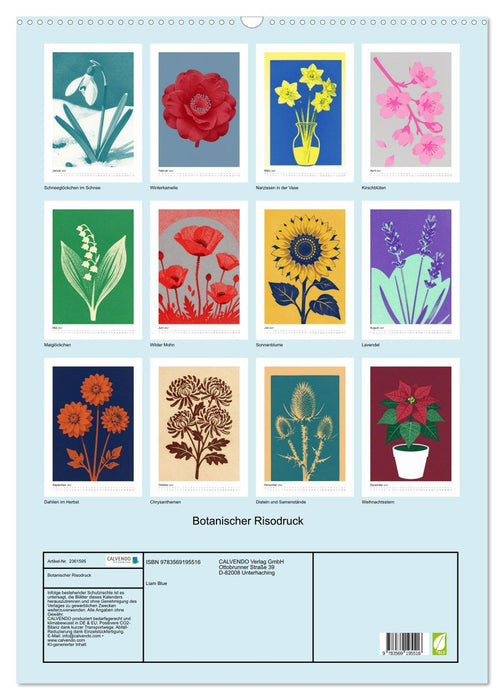Botanischer Risodruck (CALVENDO Wandkalender 2027)