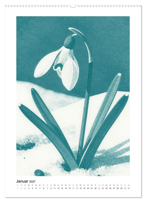 Botanischer Risodruck (CALVENDO Wandkalender 2027)